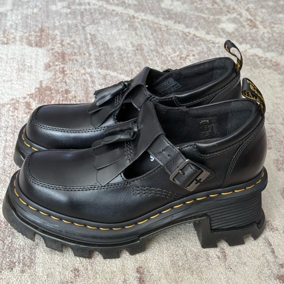 Dr. Martens Black Mary Jane Heeled Shoes - Picture 7 of 12